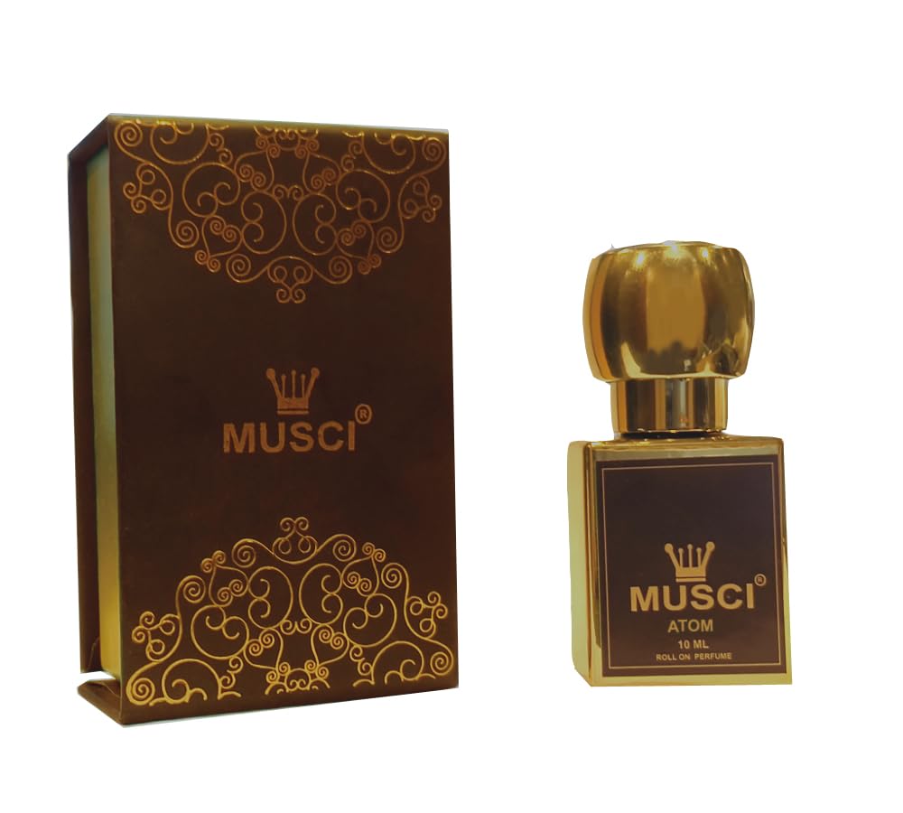 Musci Atom Roll-On Pure French Perfume oil,Attar,10 ml (Non-Alcoholic)
