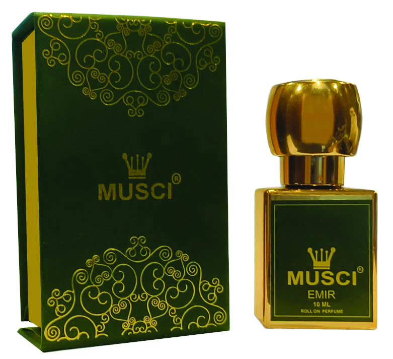 Musci Emir Roll-On Pure French Perfume oil,Attar,10 ml (Non-Alcoholic)